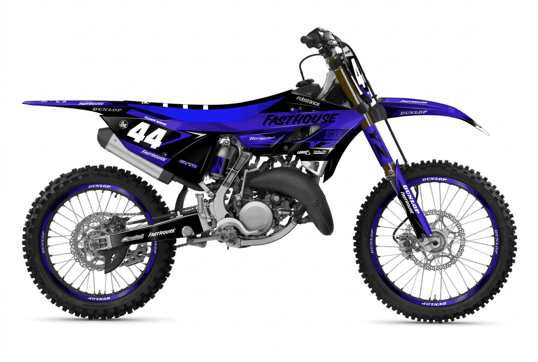 yamaha yz125x blue boss graphics kit
