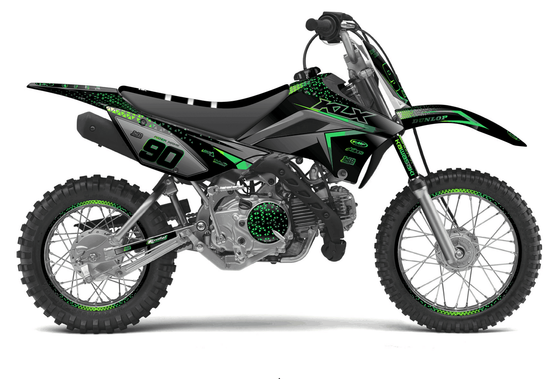 kawasaki klx 110 bright graphics kit