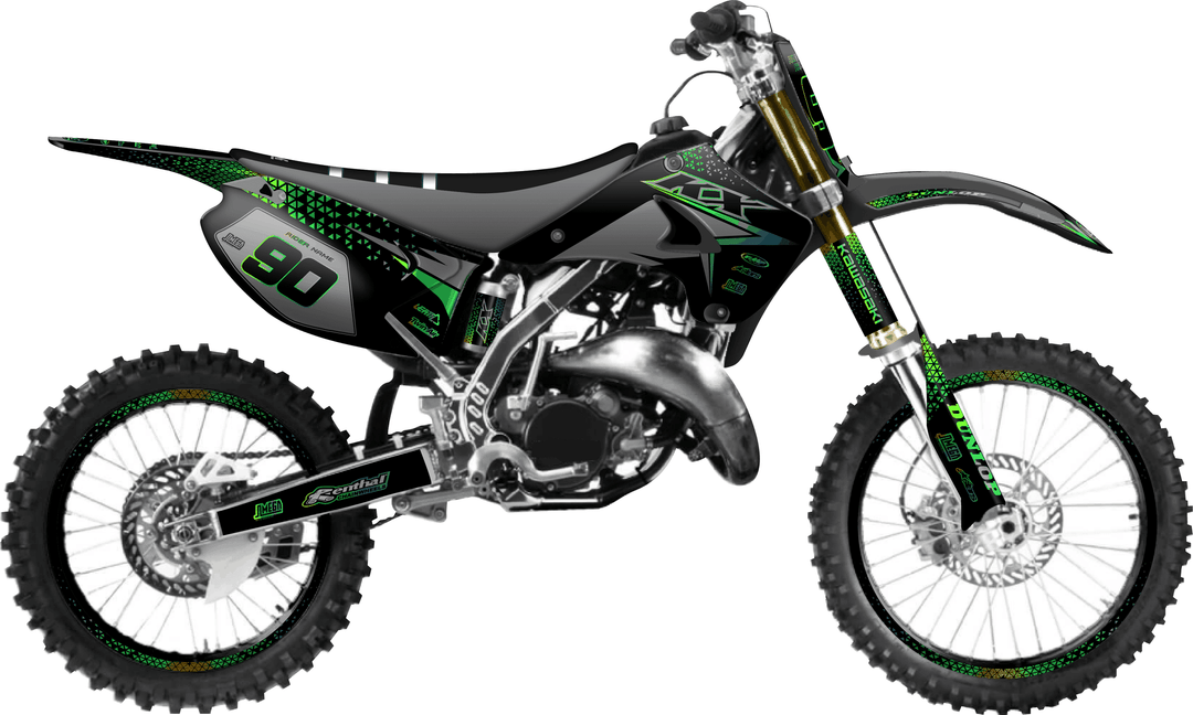kawasaki kx 125 bright graphics kit