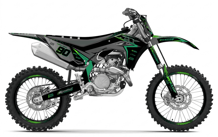 kawasaki kxf 450 bright graphics kit
