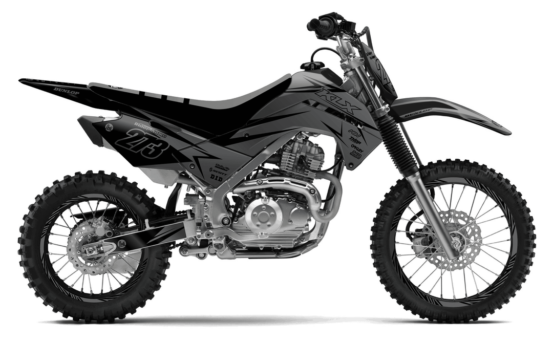 kawasaki klx 140 clean grey graphics kit
