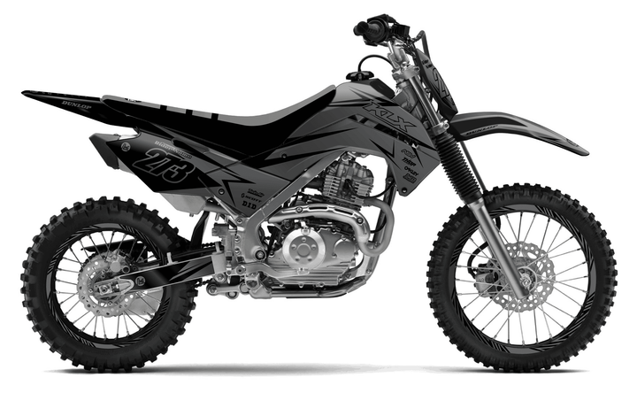 kawasaki klx 140 clean grey graphics kit