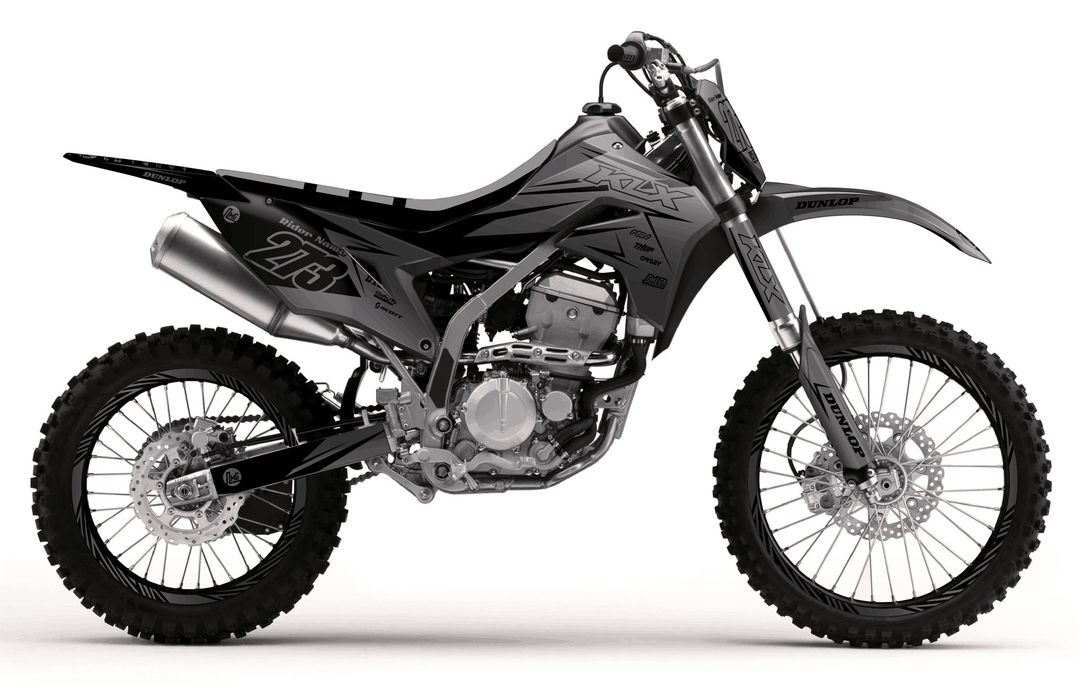 kawasaki klx 300r clean grey graphics kit