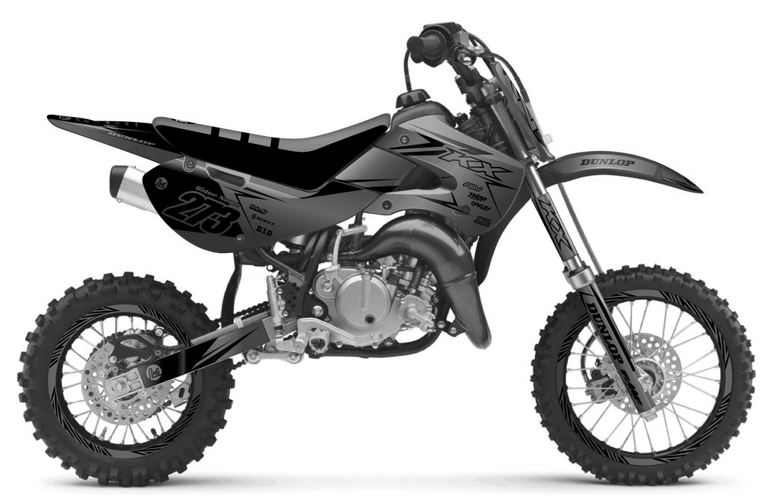 kawasaki kx 65 clean grey graphics kit