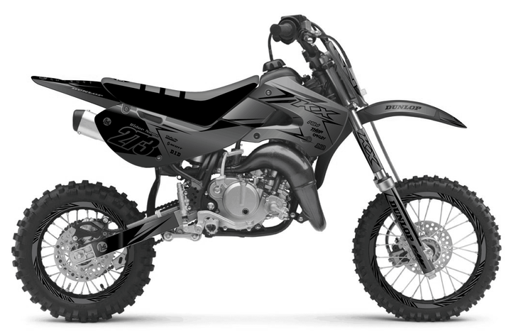 kawasaki kx 65 clean grey graphics kit