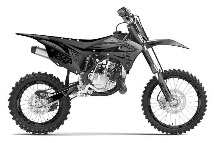 kawasaki kx 85 clean grey graphics kit