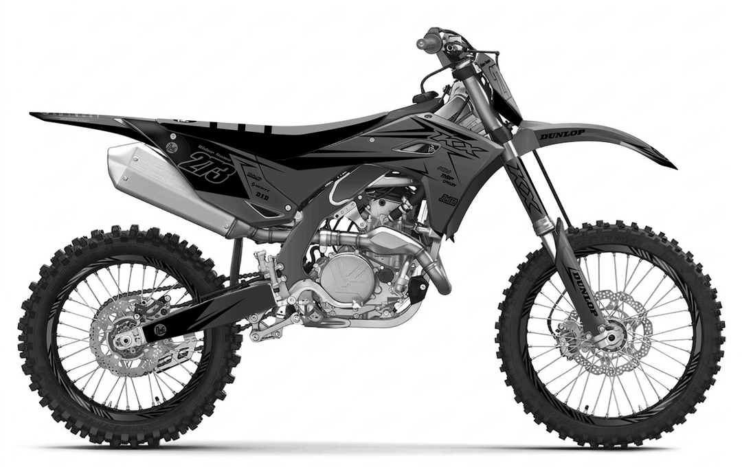 kawasaki kxf 450 clean grey graphics kit