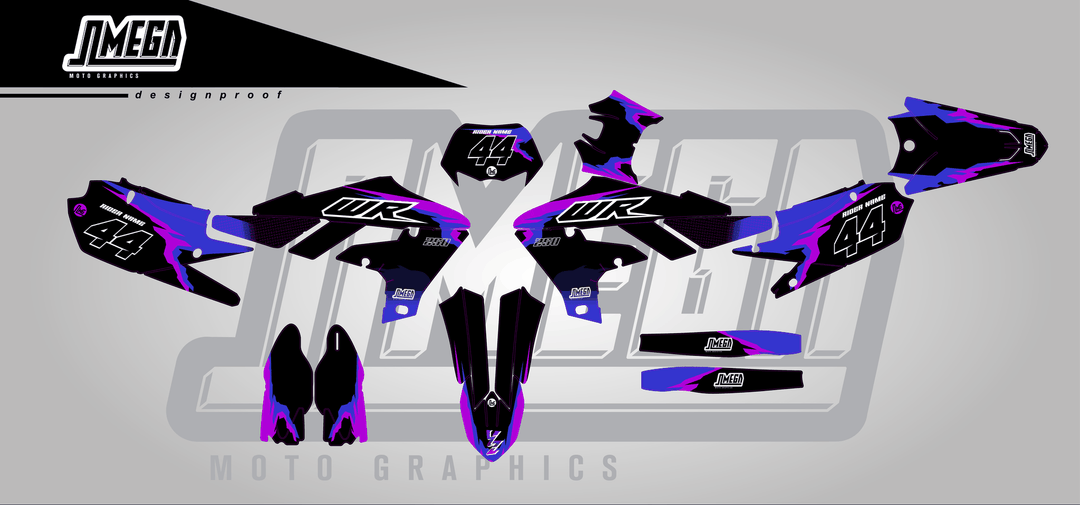 yamaha wr250f 50th v2 sticker kit flat lay