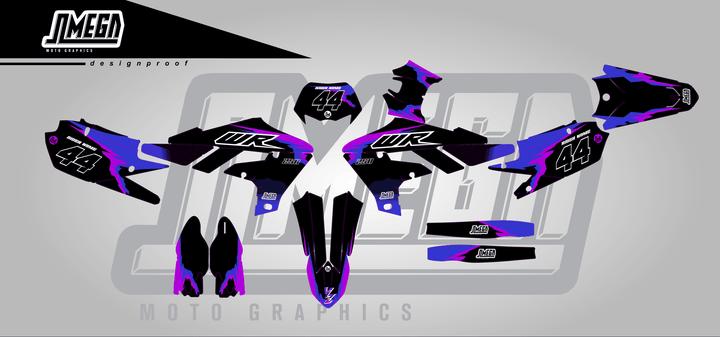 yamaha wr250f 50th v2 sticker kit flat lay