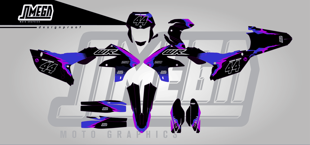 yamaha wr250f 50th v2 sticker kit flat lay