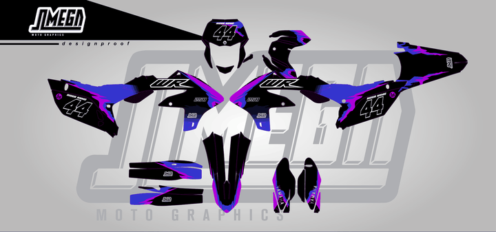 yamaha wr250f 50th v2 sticker kit flat lay
