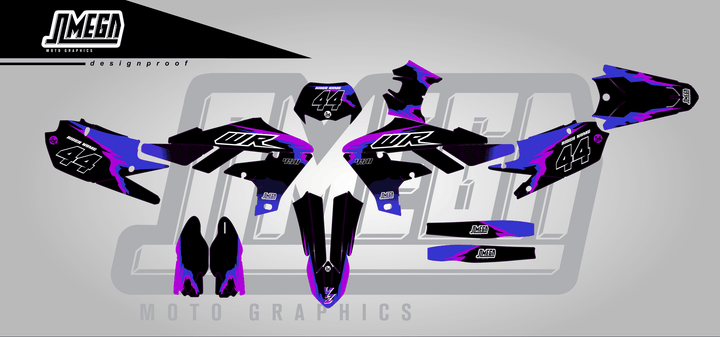 yamaha wr450f 50th v2 sticker kit flat lay