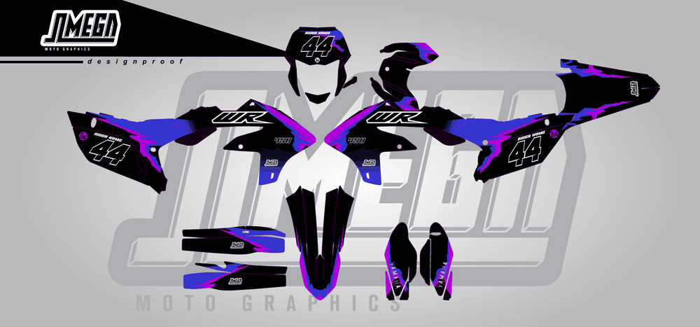 yamaha wr450f 50th v2 sticker kit flat lay