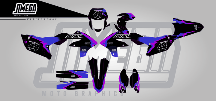 yamaha wr450f 50th v2 sticker kit flat lay