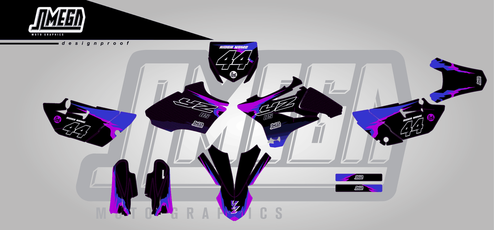 yamaha yz 85 50th v2 sticker kit flat lay