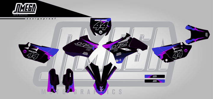 yamaha yz 85 50th v2 sticker kit flat lay