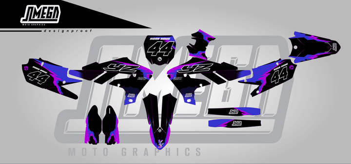 yamaha yz250fx 50th v2 sticker kit flat lay
