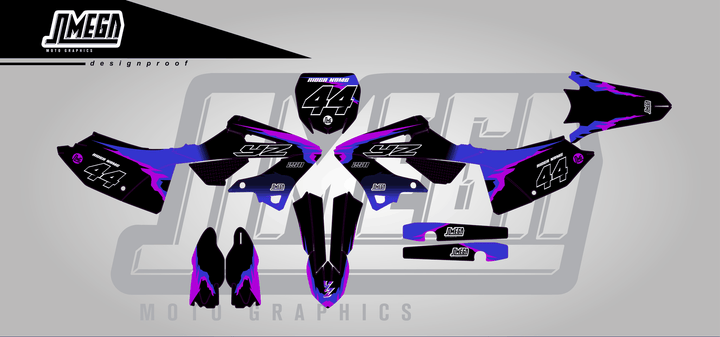 yamaha yz250x 50th v2 sticker kit flat lay