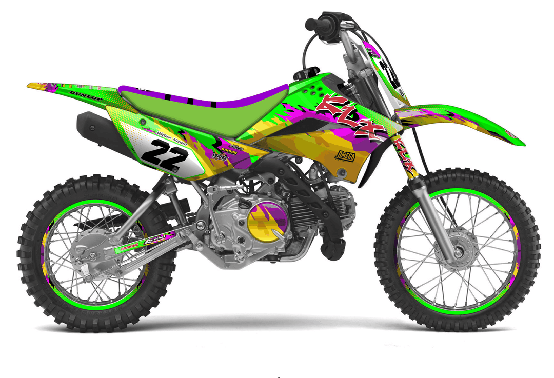 kawasaki klx 110 dance fever graphics kit