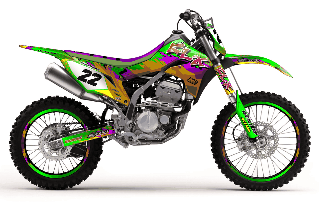 kawasaki klx 300r dance fever graphics kit
