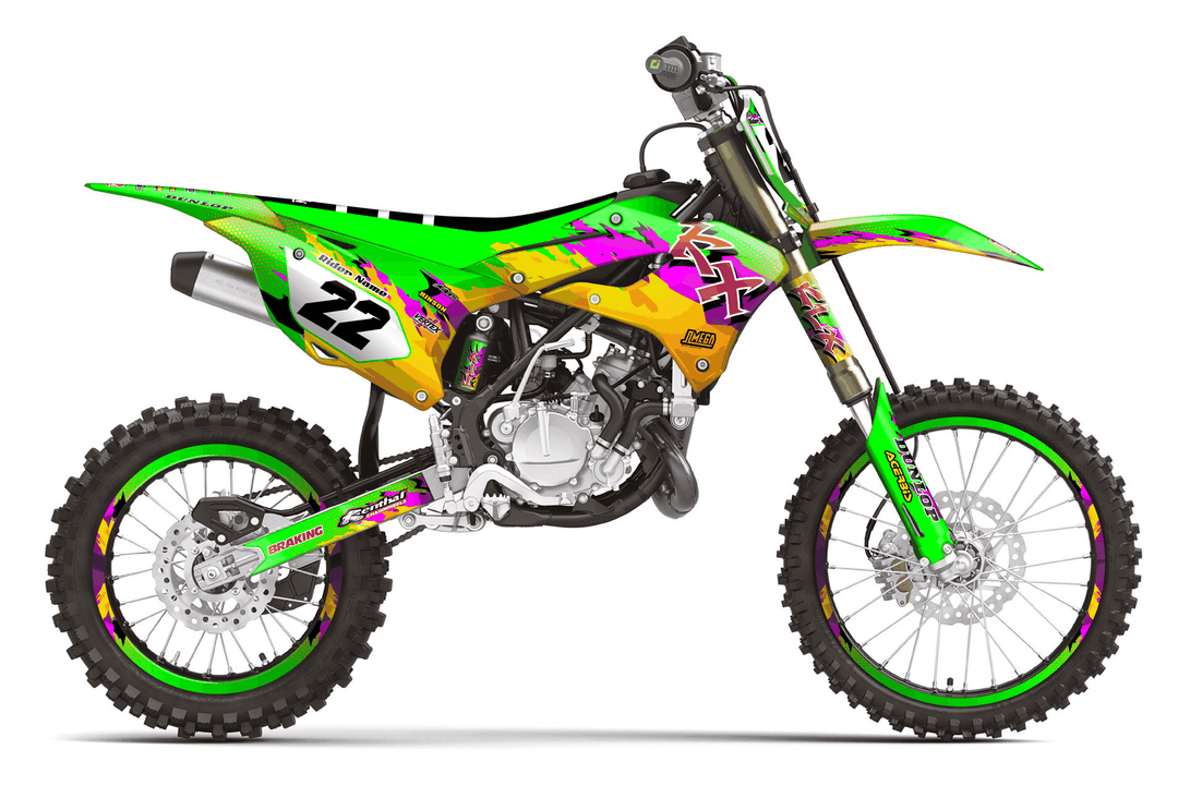 kawasaki kx 112 dance fever graphics kit
