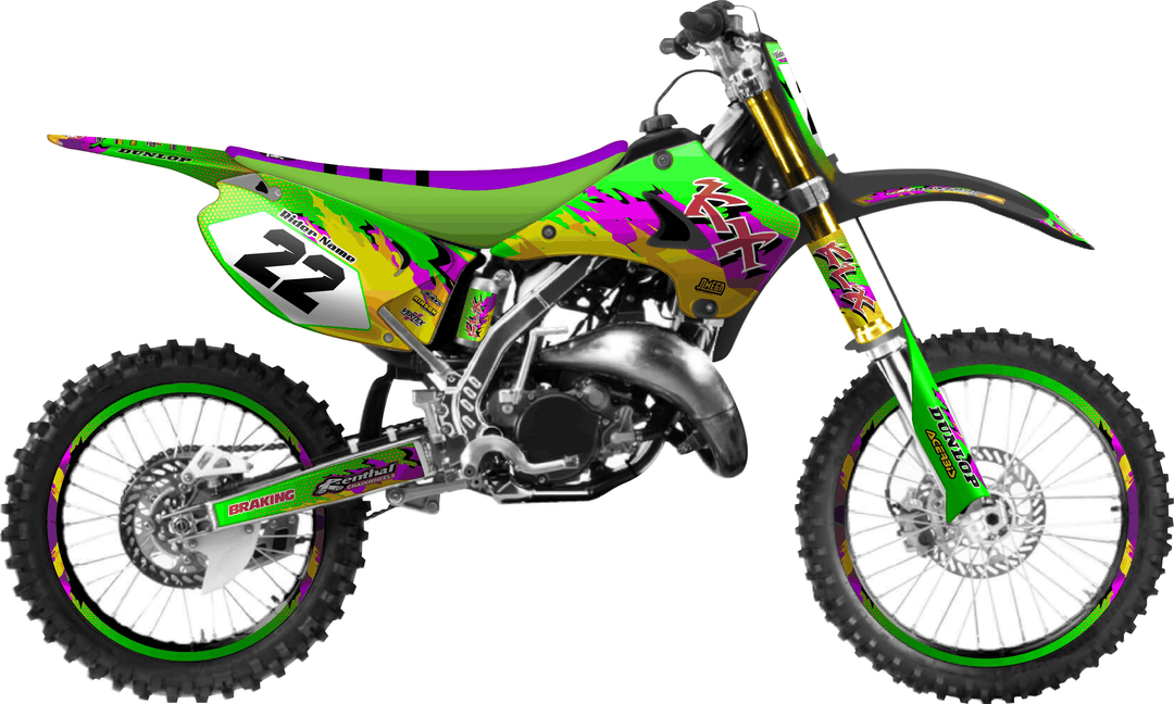 kawasaki kx 125 dance fever graphics kit