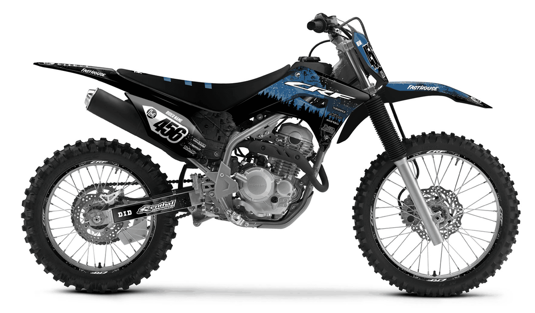 honda crf 250f blue death star graphics kit