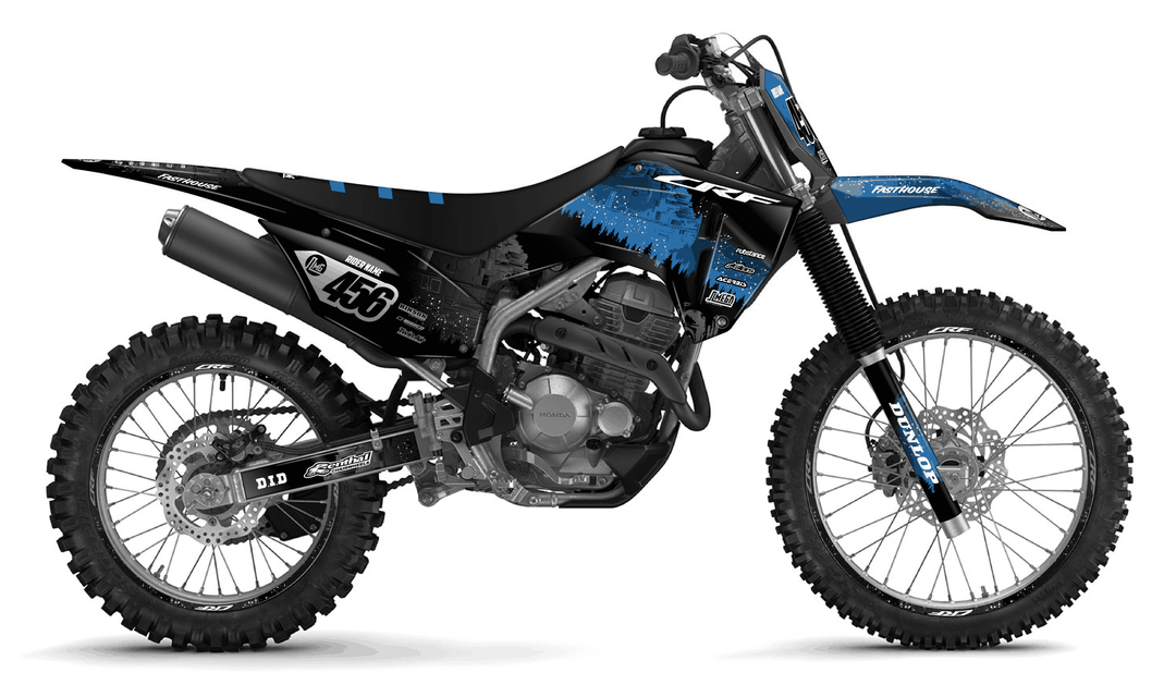 honda crf 300f blue death star graphics kit