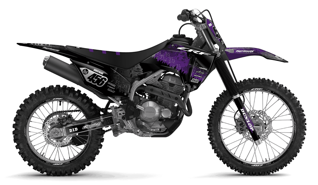 honda crf 300f purple death star graphics kit