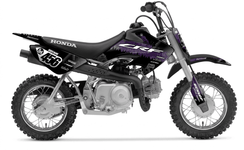 Purple Death Star Sticker kit for Honda CRF 50 2013 - 2025