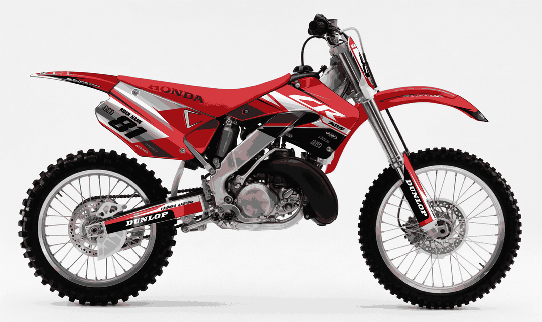honda cr 250 factory red graphics kit