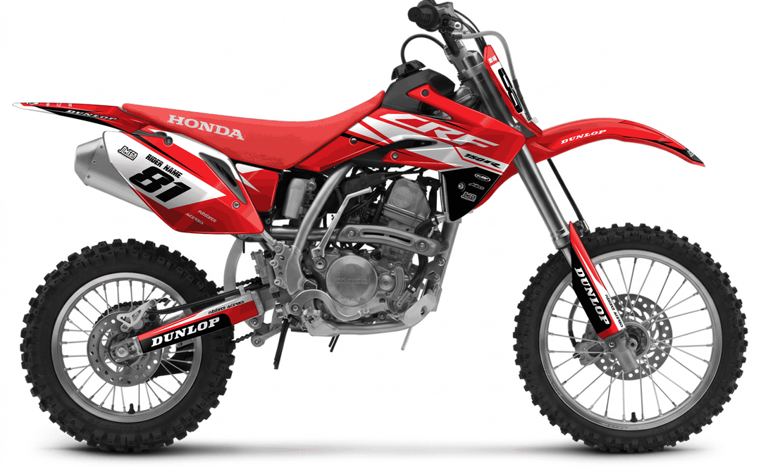 honda crf 150r factory red graphics kit