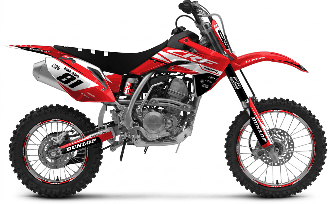 honda crf 150r factory red graphics kit