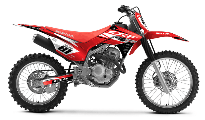 honda crf 250f factory red graphics kit