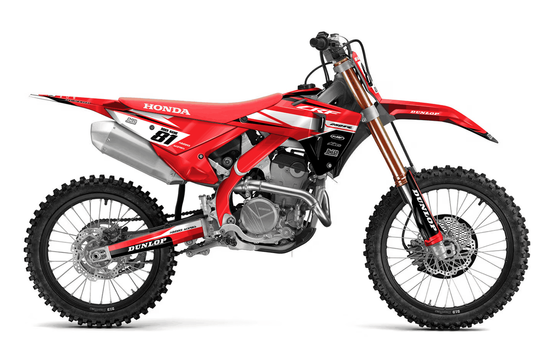 honda crf 250r factory red graphics kit