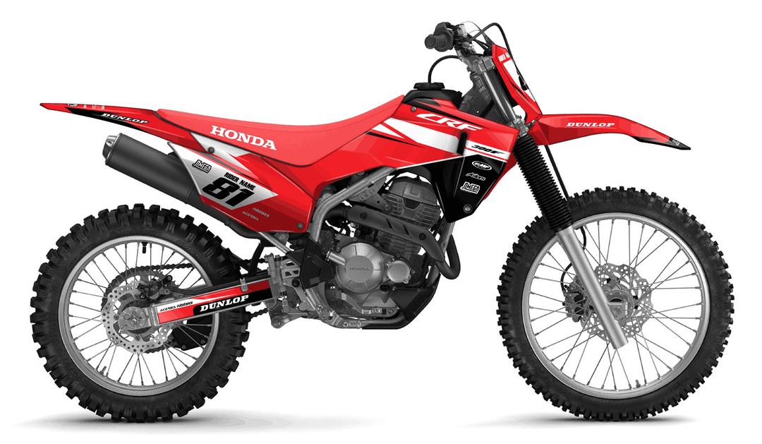 honda crf 300f factory red graphics kit
