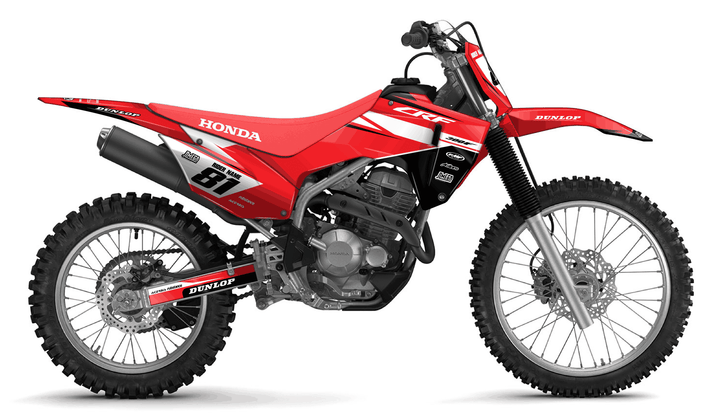 honda crf 300f factory red graphics kit