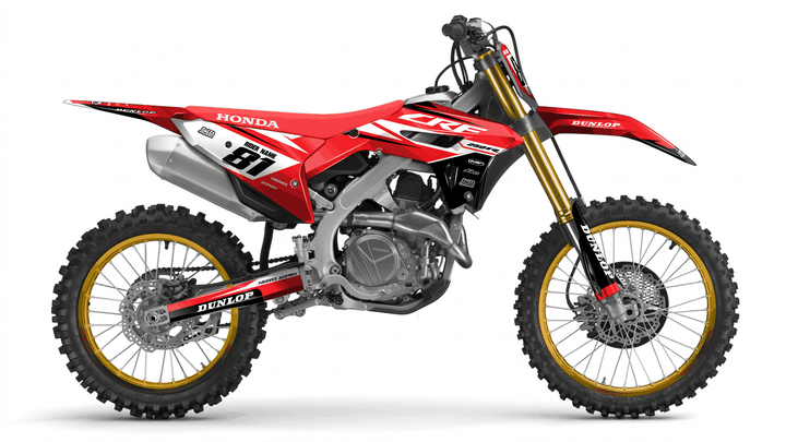 honda crf 450r factory red graphics kit