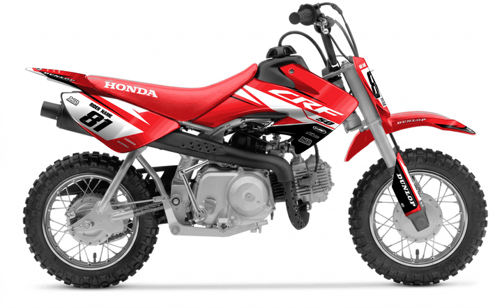 honda crf 50 factory red graphics kit