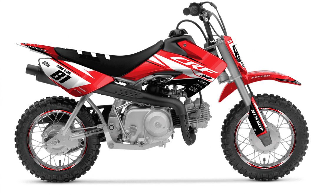 honda crf 50 factory red graphics kit