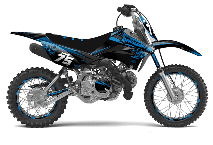 kawasaki klx 110 kool aid blue graphics kit