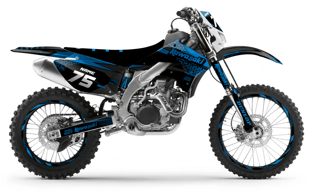 kawasaki klx 450 kool aid blue graphics kit