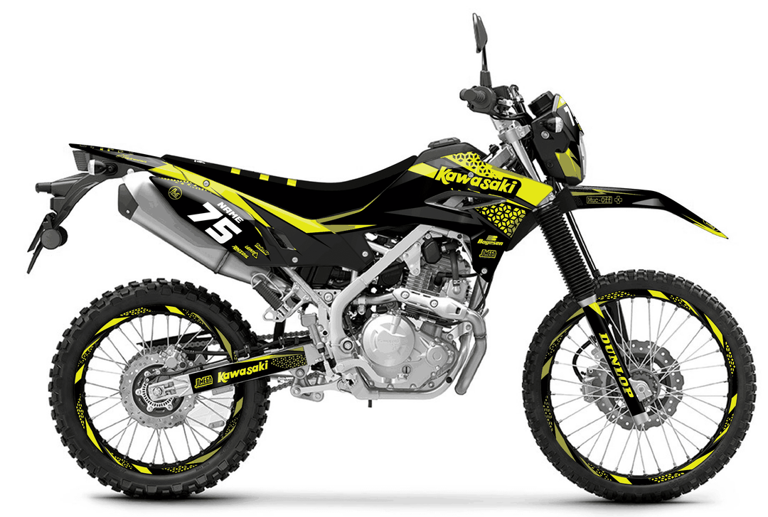kawasaki klx 230 kool aid green graphics kit