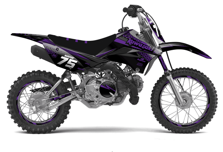 kawasaki klx 110 kool aid purple graphics kit
