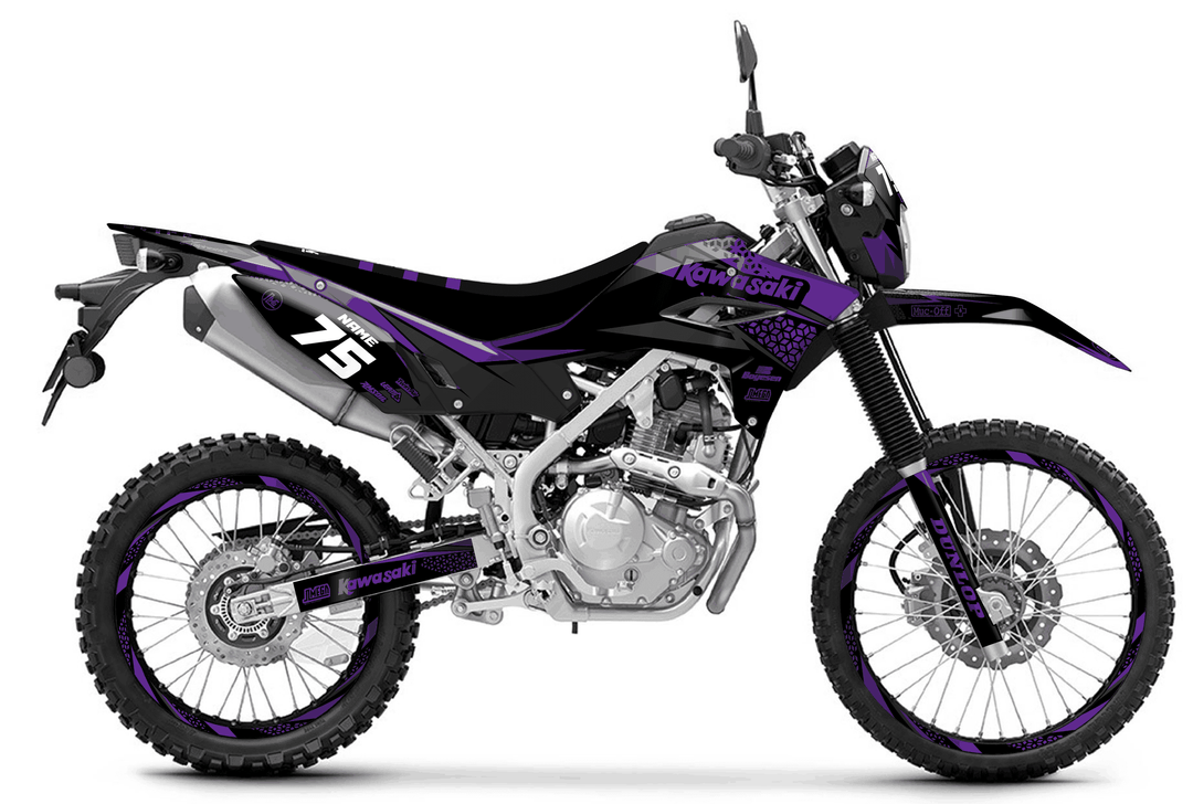 kawasaki klx 230 kool aid purple graphics kit