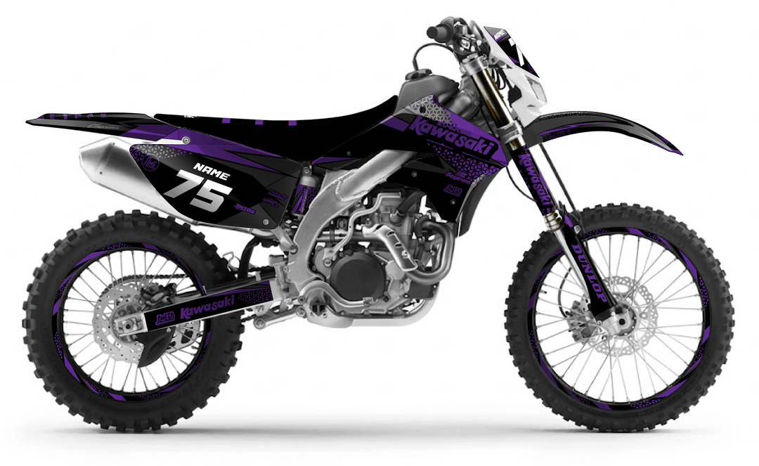 kawasaki klx 450 kool aid purple graphics kit