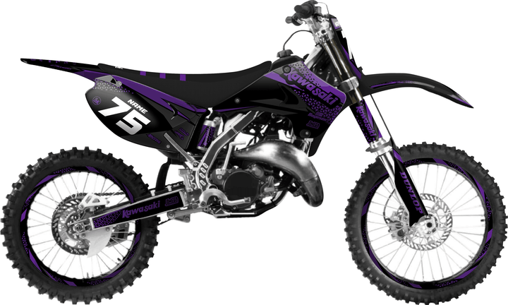 kawasaki kx 125 kool aid purple graphics kit