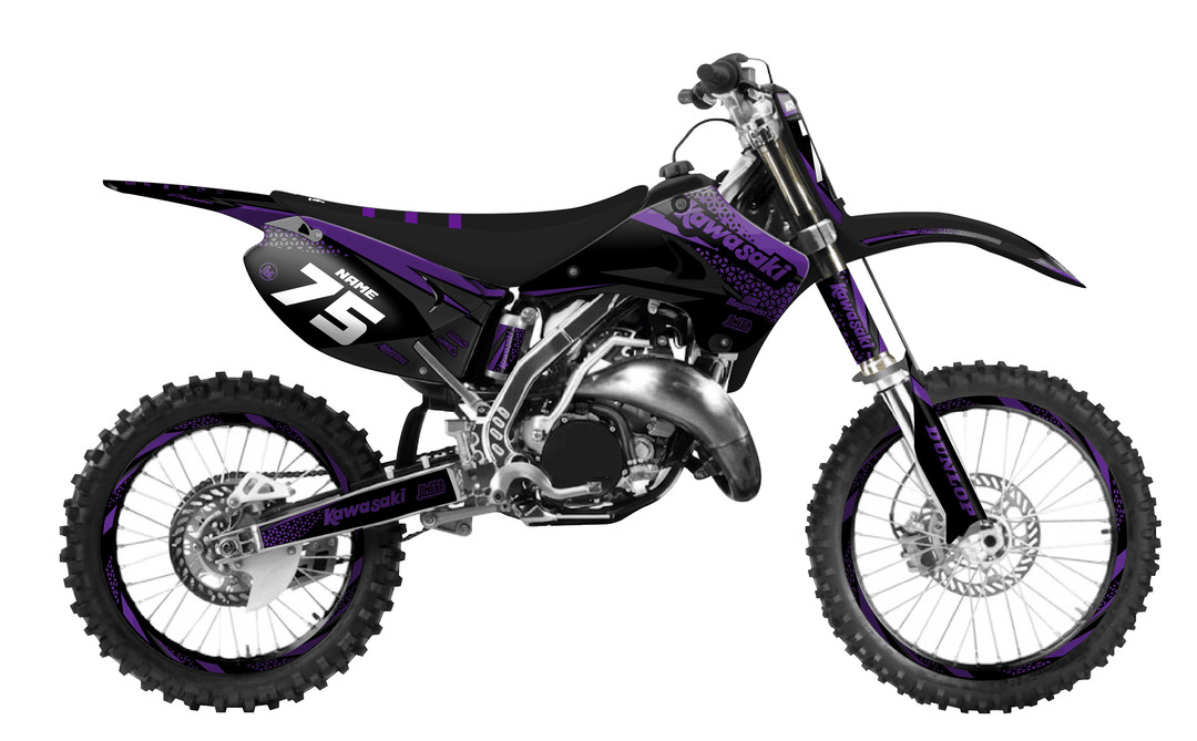 kawasaki kx 250 kool aid purple graphics kit