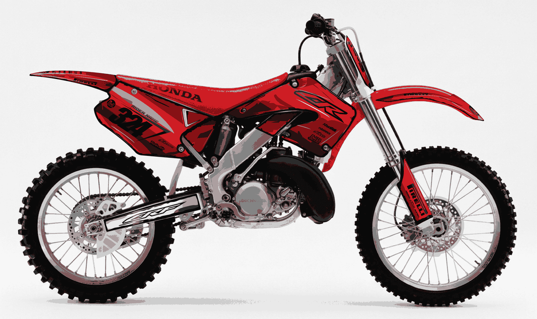 honda cr 250 red manga graphics kit
