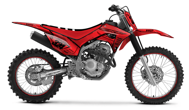 honda crf 250f red manga graphics kit